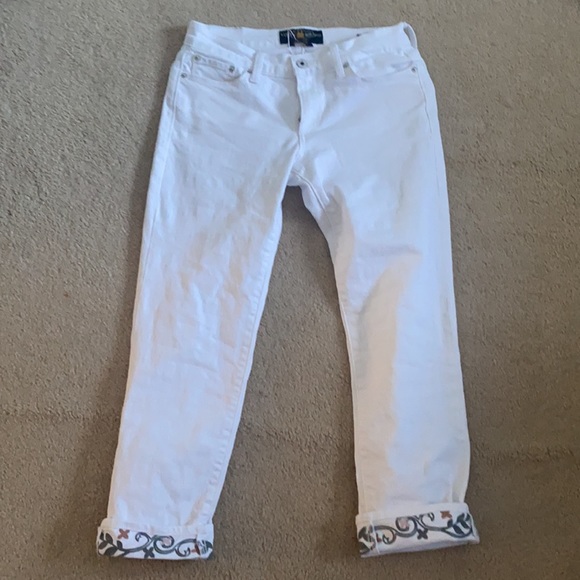🍀Lucky Brand white sweet crop denim jeans - Picture 5 of 15